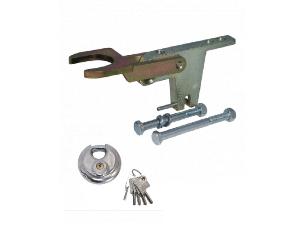 Foto onderbouwslot ongekeurd ongeremde aanhanger